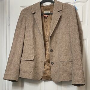 L.L. Bean Tan Blazer Jacket vintage